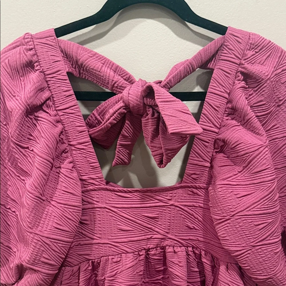 Free‎ People Pink Textured Mini Dress